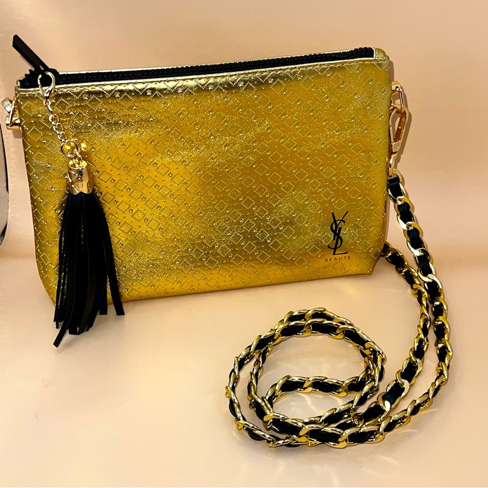 NEW YSL | Beauté Cosmetic Pouch Converted to Crossbody Bag